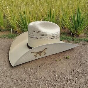 Wild Bill Hats Western Cowboy Hat‎ Rodeo Branded Sz 7 1/8 Mexico 57 White Cream